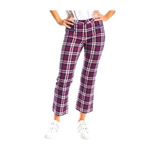 Plaid OAT Womens cropped Ankle Pants Size 24 Wallace Plaid NEW